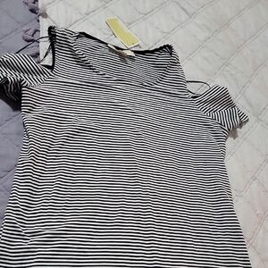 Michael kors. Striped Black and White Women's Top